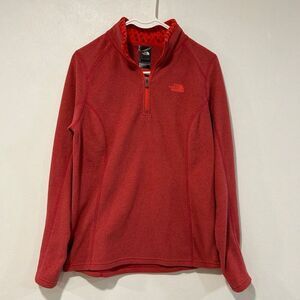NWT The North Face Women’s Glacier ¼ Zip Fleece Pullover Red Size M Relaxed Fit